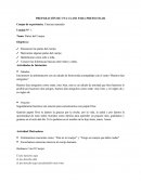 Trabajo de Didactica Preparación de una Clase de Preescolar