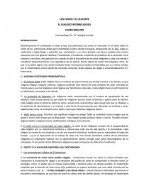 LOS CIEGOS Y EL ELEFANTE EL DIALOGO INTERRELIGIOSO. Página 1