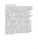 Tema- Que nos hace ser humanos.