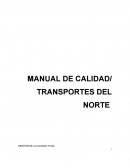 MANUAL DE CALIDAD/ TRANSPORTES DEL NORTE.