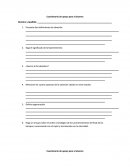 Cuestionario de apoyo para el alumno.