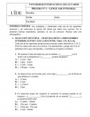 Prueba de Lenguaje Integral