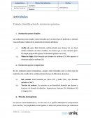 Identificación de sustancias químicas.