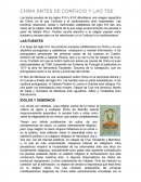 China antes de lao tse y confucio.
