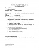 Analisis de puestos CODIME ARQUITECTOS SA DE CV