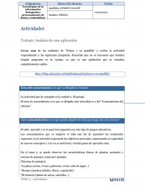Trabajo: Análisis de una aplicación.. Página 1