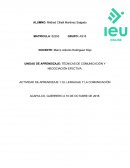 Actividad de aprendizaje El lenguaje y la comunicación