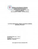 La policía administrativa, régimen disciplinario, medidas aplicables y recursos