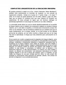 CONFLICTOS LINGUISTICOS DE LA EDUCACION INDIGENA