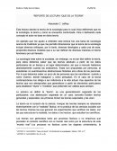 REPORTE DE LECTURA QUE ES LA TEORIA