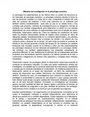 Métodos de investigación en la psicología evolutiva.