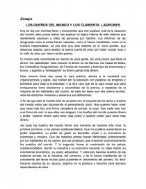 Los Dueños de Mundo y los Cuarenta Ladrones. Página 1