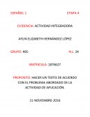 PROPOSITO: HACER UN TEXTO DE ACUERDO CON EL PROBLEMA ABORDADO DE LA ACTIVIDAD DE APLICACIÓN.