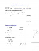 Fisicoquimica. CINETICA QUÍMICA (Velocidad de reacción).