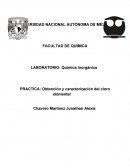 Obtención y caracterización del cloro elemental .