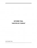 NFORME FINAL “GESTIÓN DE TAREAS”