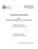 FORO 2 DIMENSIONES Y COMPONENTES DE LA CALIDAD EDUCATIVA