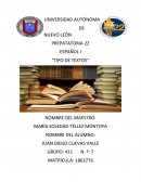 ESPAÑOL I “TIPO DE TEXTOS”