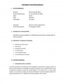 INFORME PSICOPEDAGÓGICO. Identificar las potencialidades y las dificultades psicosociales e intelectuales de Romina Paredes.