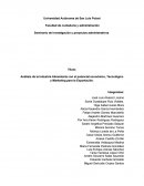 Análisis de la Industria Alimentaria con el potencial económico, Tecnológico y Marketing para la Exportación.