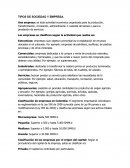 Tipos de sociedades y empresas.