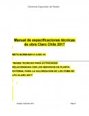 MANUAL DE ESPECIFICACIONES TECNICAS DE OBRA CLARO CHILE 2016