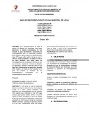 ANALISIS MICROBIOLOGICO DE UNA MUESTRA DE AGUA