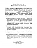 Contrato de trabajo. Trabajadores de Arte y Espectáculo