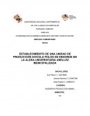 Proyecto de la instalacion de una infraestructura avicola