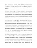 Años previos a la creación de la LNDLR y consideraciones significativas sobre la relación en crisis entre Estado y la Iglesia Católica