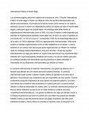International Politics of world stage