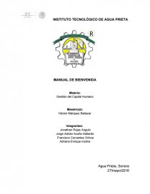 Ejemplo de manual de bienvenida. Página 1