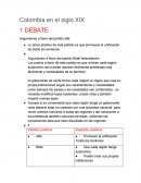 Colombia en el siglo XIX. Debate