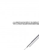 La digitalización y su impacto en la educación universitaria.