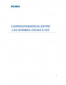 CORRESPONDENCIA ENTRE LAS NORMAS OSHAS E ISO.