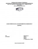 CARACTERÍSTICAS DE LOS INSTRUMENTOS DE MEDICIÓN Y CONTROL