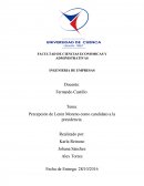 Percepción de Lenin Moreno como candidato a la presidencia.