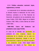 Política educativa nacional: leyes, reglamentos y normas