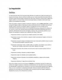 La Inquisición Delitos Torturas Sodomía. Página 1