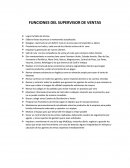 FUNCIONES DEL SUPERVISOR DE VENTAS.