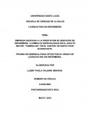 EMPRESA DEDICADA A LA PRESTACION DE SERVICIOS DE ENFERMERIA A DOMICILIO ESPECIALIZADA EN EL ADULTO MAYOR, “FAMISALUD”; EN EL CANTON DE SANTA CRUZ GUANACASTE
