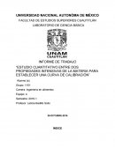 ESTUDIO CUANTITATIVO ENTRE DOS PROPIEDADES INTENSIVAS DE LA MATERIA PARA ESTABLECER UNA CURVA DE CALIBRACIÓN