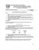 Tema: Características de las distribuciones.