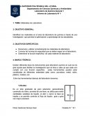Informe de Laboratorio N° 1. Materiales de Laboratorio