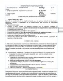 Descripciones varias. INFORMACION BÁSICA DEL CARGO