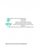 Reporte de las cuatro funciones de la administración