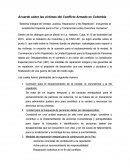 Acuerdo sobre las víctimas del Conflicto Armado en Colombia