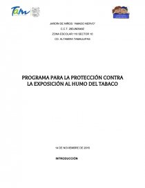 PROGRAMA PARA LA PROTECCIÓN CONTRA LA EXPOSICIÓN AL HUMO DEL TABACO. Página 1