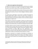 Los organismos internacionales son todos aquellos grupos y asociaciones que se extienden por encima de las fronteras de un Estado