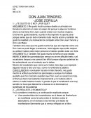 Don Juan Tenorio reporte.